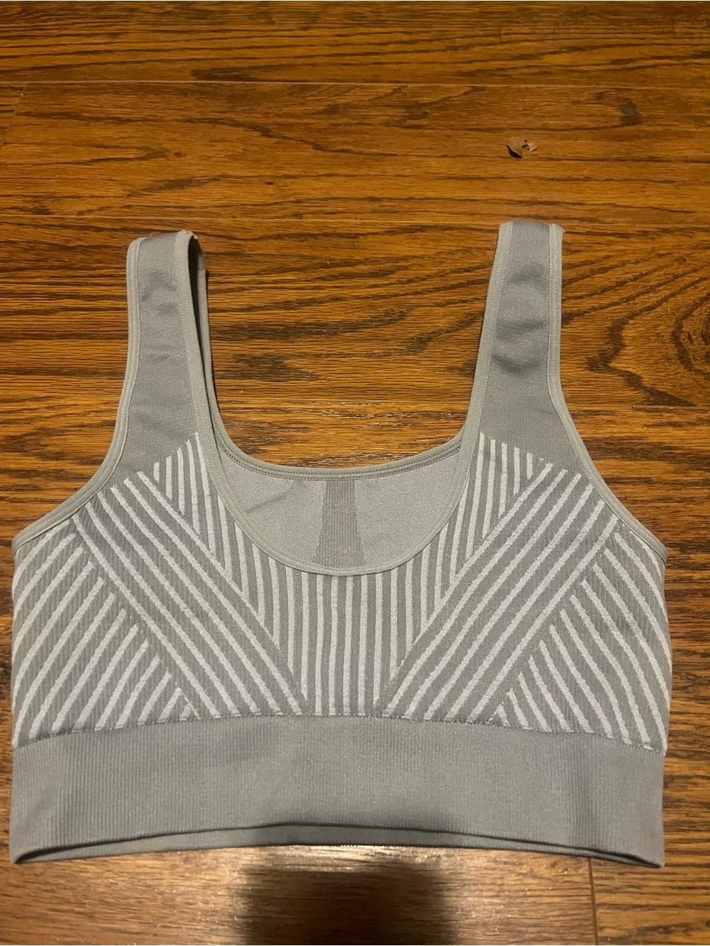 Fabletics Grey Striped Support Bralette